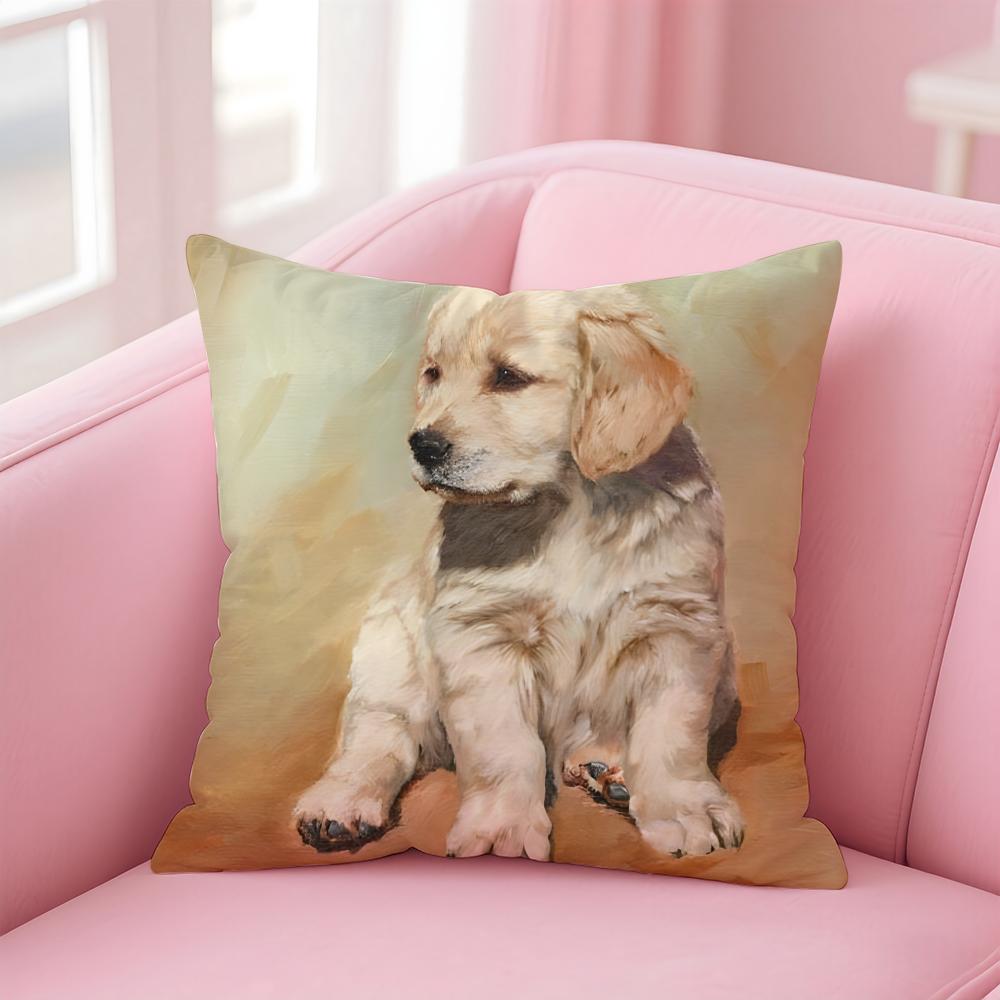 NICE CUTE Pembroke Welsh Corgi Dog Cushion Cover Pillow Case Soft Friendly Fabric  Concealed Zipper