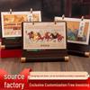 2026 Year of the Horse Vintage Wooden Desk Calendar - Custom Business Gift & Desktop Ornament Memo Calendar