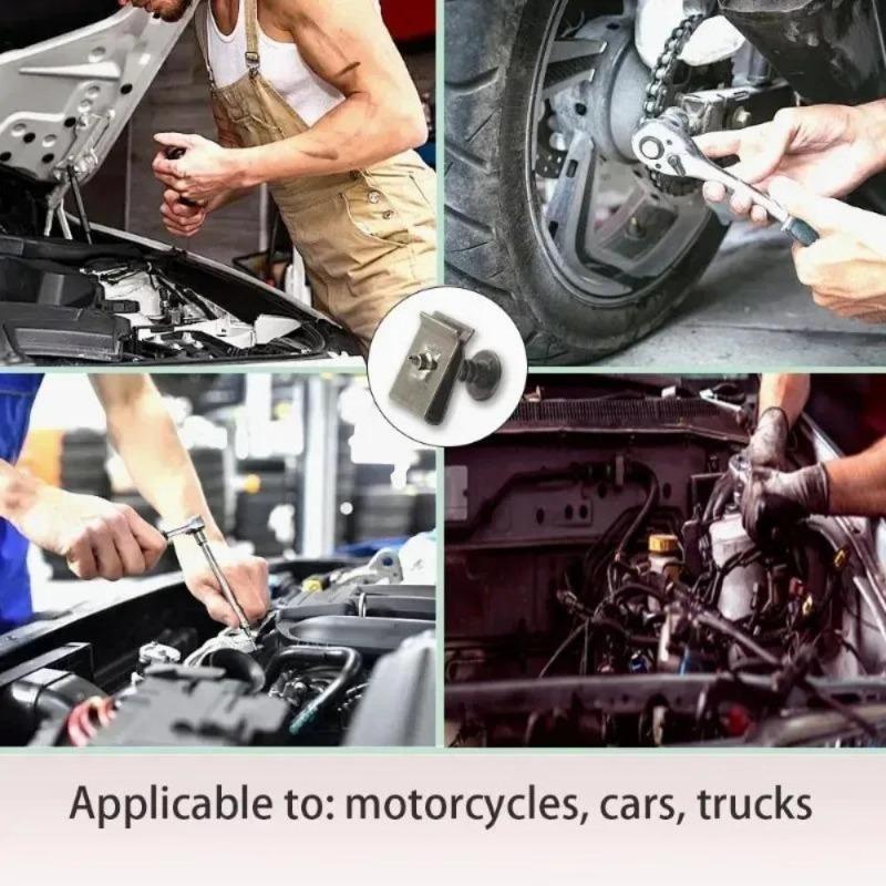 100 Stück - 10 Stück Gemischt Auto Metallschraube Gewindeschneidschraube Befestigungsclip U-Typ Clip mit Schraube Rostschutz Clip Schraubverschluss Blech