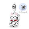New Graffiti Butterfly Charm 925 Silver Glow Firefly Travel Love Heart Cat Clip Beads Fit Bracelet Necklace DIY Jewelry