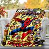 Custom Name Spiderman Villains Flannel Blanket Super Soft Warm Cozy Blanket For Sofa Bed Office Travel Allseason Home Decor Gift
