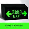 Safety Signs Luminous Stickers Safety Exit Instruction Sticker Fluorescent Ground Signs Emergency Indication Signs Decoration