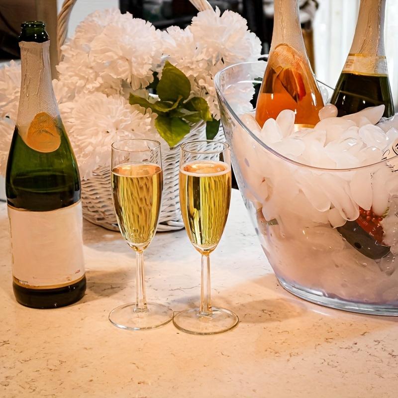 1/2 ks Elegantní akrylový kbelík na led - Průhledný, Ideální pro chlazení nápojů jako je šampaňské, víno, pivo a soda