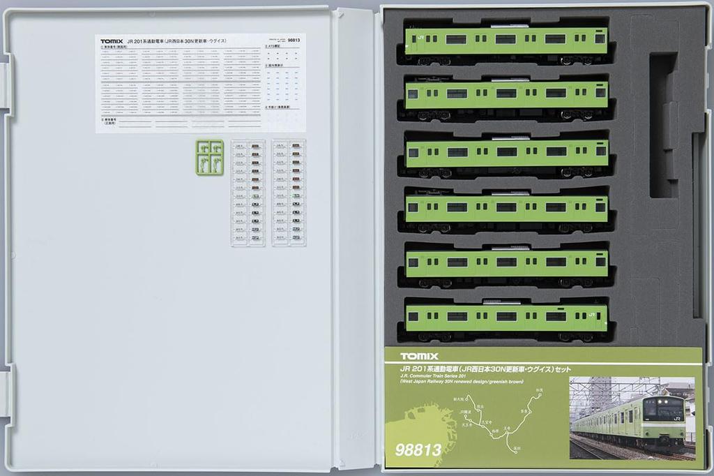 TOMIX N Gauge JR 201 Series JR West Japan 30N Renewal Car Uguisu Set 98813 Railway Model Train