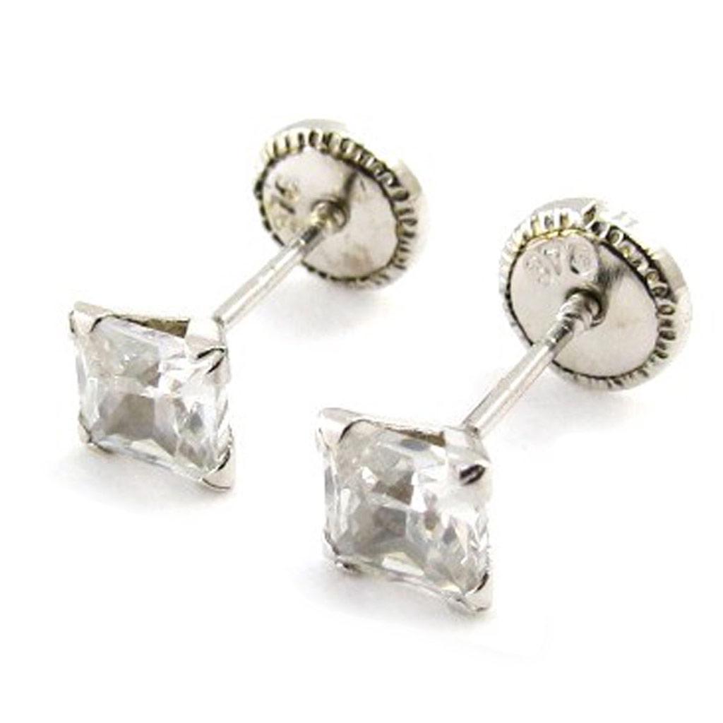 Les Trésors De Lily [J0426] - 4 Mm Rhodium-plated 'Essentiel' Earrings (Gold - 9 Carats)