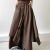Autumn Fashion Button Skirt Pants Wide Leg Pants Loose Casual All-Match Trousers Ladies Pants