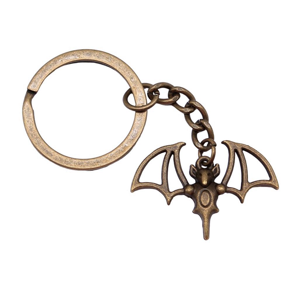 Bat Charm Keychain Spooky Insect Key Holder Halloween Day 28mm Ring