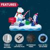 JOYFY 6 FT Long Christmas Inflatable Penguin & Polar Bear Decoration,Blow Up Yard Decoration for Christmas Party Decorations