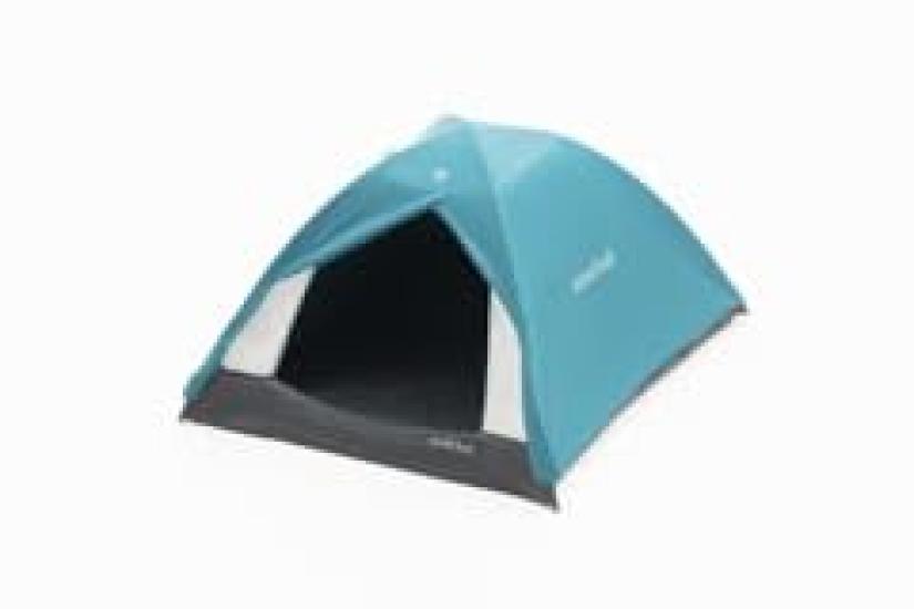 TABLE CAMP 143 Montbell Camping Set Stella Ridge Tent 2 & 3 (Yellow)  (Turquoise) Finished Miniature TC430003