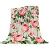 Romantic Rose Floral Blanket For Valentine's Day Gift Soft Flower Fleece Blanket for Bed Sofa Couch Chair Outdoor Travel Camping