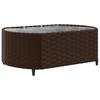 8 piece brown garden sofa set with cushions
