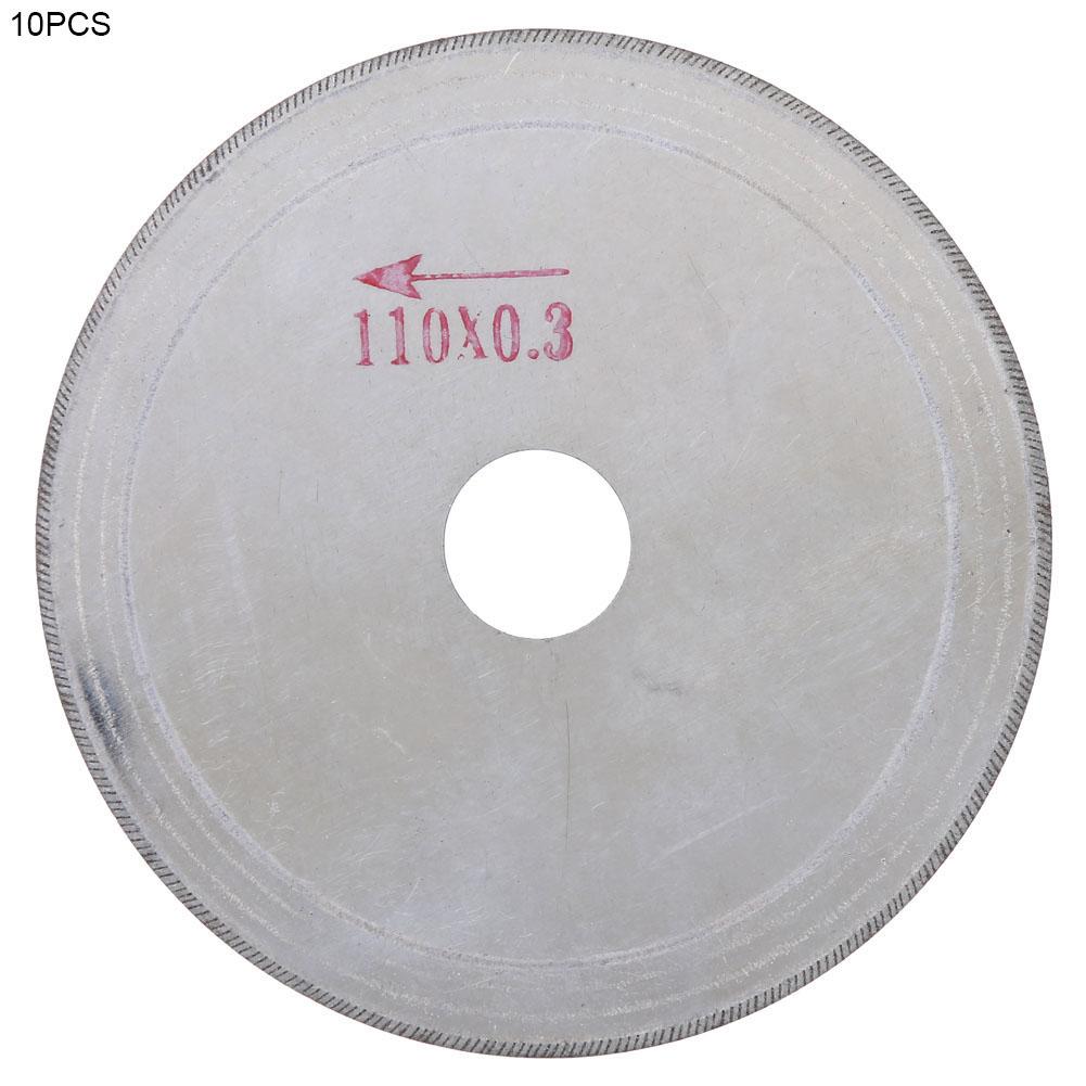 10pcs Ultra thin Diamond Saw Cutting Blade Disc Cutter for Crystal Glass (110*20*0.3mm)