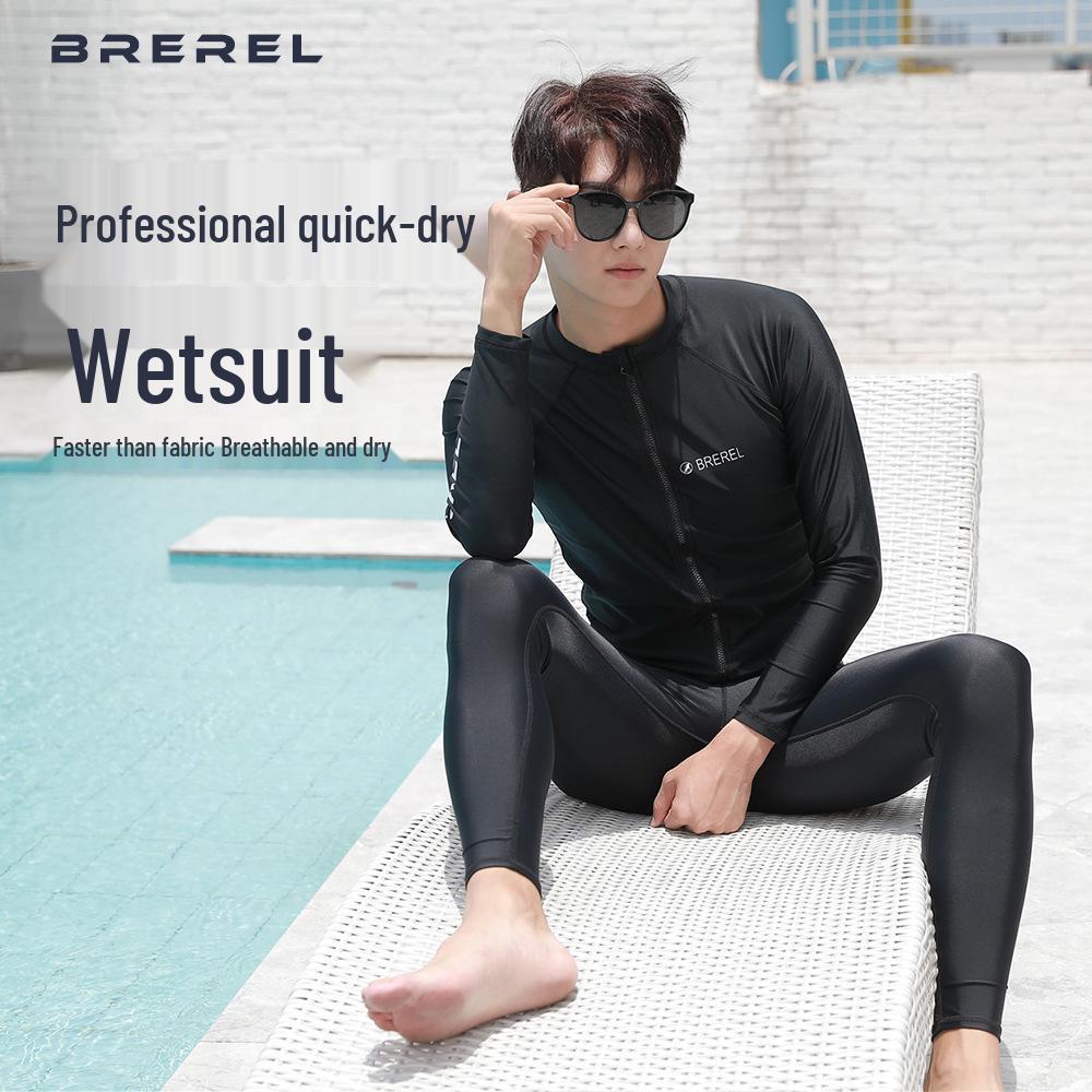 BREREL Męski Szybkoschnący Kombinezon z Długim Rękawem do Surfingu i Sportów Wodnych