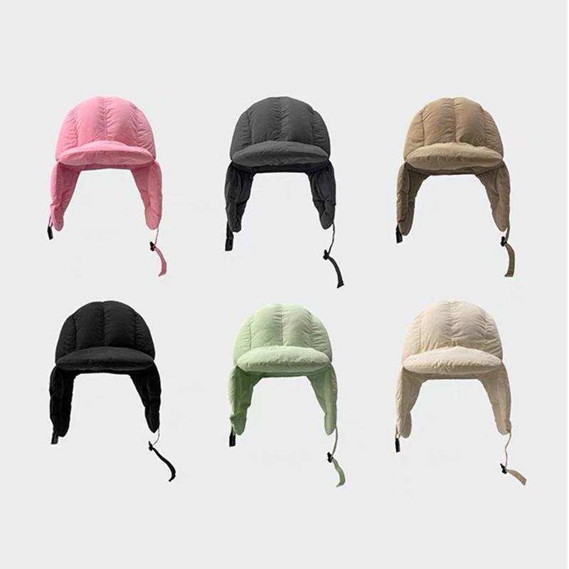 Boné leve de algodão Lei Feng para homens e mulheres, proteção auricular quente para o inverno, boné de piloto e motociclista, boné de veludo espesso