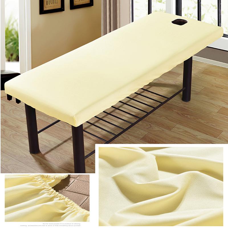SPA Fitted Sheet Soft Massage Table Bed Fitted Sheet Solid Color Elastic Band Beauty Bed Cover For SPA Salon Therapy Universal