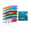 Colored Artificial Lures Features Double Hook and Slow Sinking Properties for Enhancing Fish Attraction