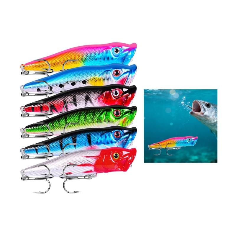 Colored Artificial Lures Features Double Hook and Slow Sinking Properties for Enhancing Fish Attraction