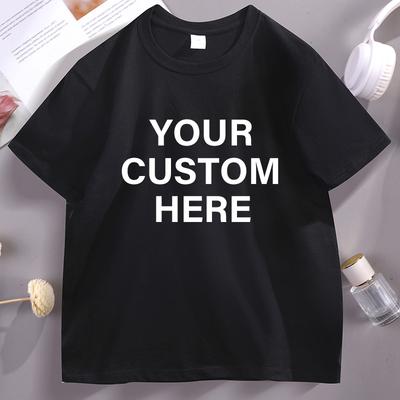 Printed Cotton T-Shirt Personalized Design T Shirt Inspired Text DIY Photo Picture Tee Cotton S