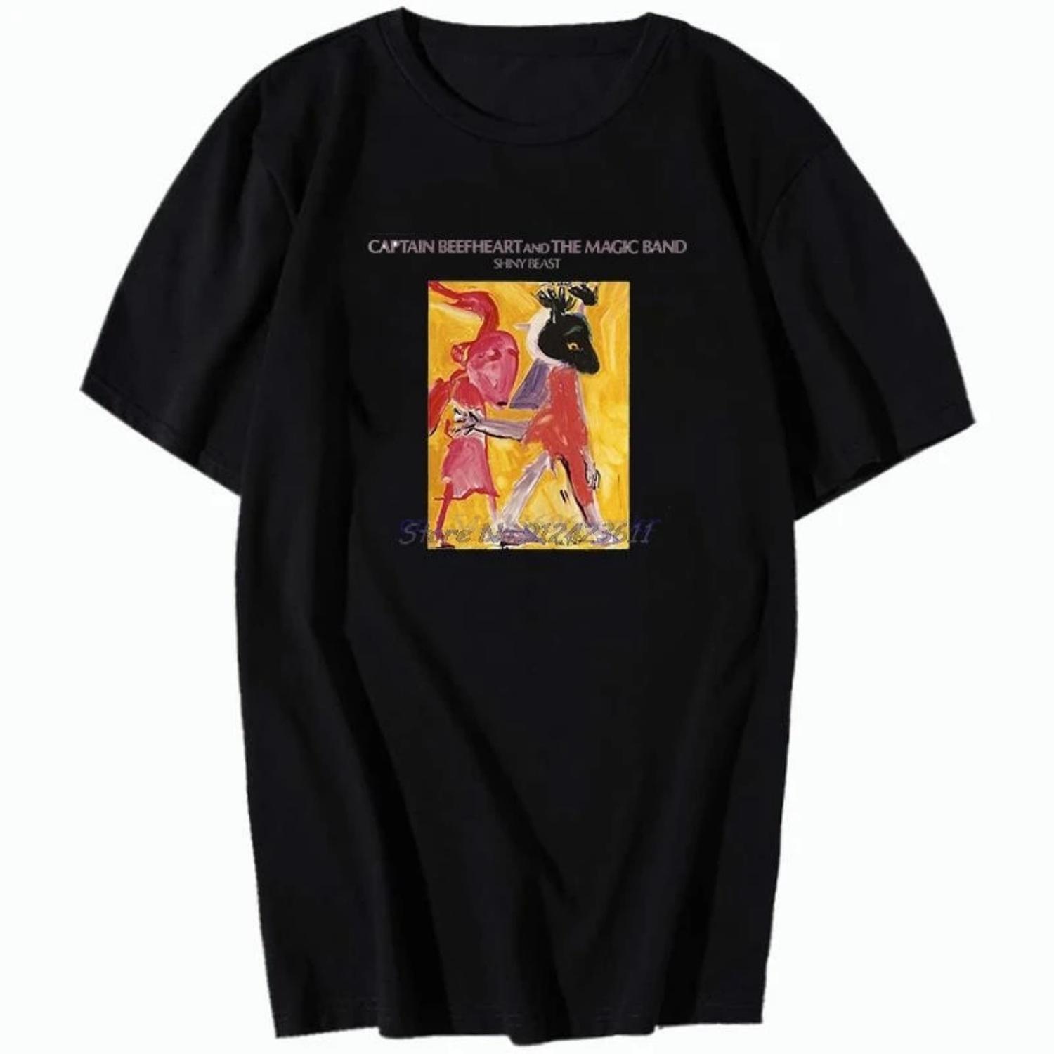 Captain Beefheart Shiny Beast 70s Blues Rock Art Graphic T Shirts Summer New Shirts And T-Shirts Cotton Short Sleeve T-Shirts XXXXXL разноцветный