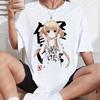 New Kawaii Anime White Tshirt Tees For Unisex Funny Cartoon Otaku Tshirt If You Work You Lose Anzu Futaba Version Tshirt