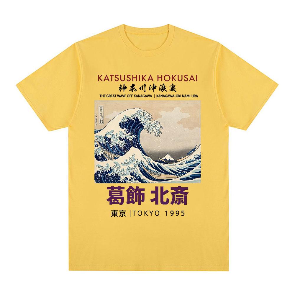 Great Wave Ukiyoe Japanese Style TShirts Fashion Casual 100 Cotton TShirt Unisexs Unisex Gothic Oversized Short Sleeve T Shirts