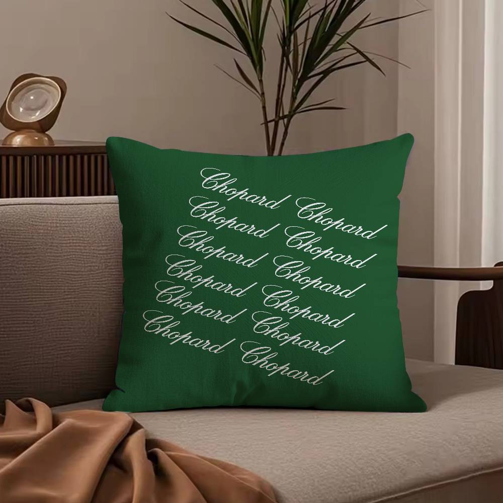 Brand C-Chopard Jewelry Pillow Case Anti-dustmite Pillowcase Invisible zipper silky short plush Sofa cushion cover