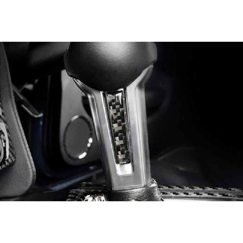 For Ford Mustang 2015-21 Real Carbon Fiber Central Console Gear Shift Knob Trim