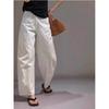 White Cotton and Linen Pants Loose Lazy Casual Pants Women's Spring and Summer Thin Straight Thin Wide-leg Pants
