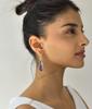 Natural Amethyst stylish Dangle , Sterling silver long earrings, Teardrop gemstone bohemian simple jewelry for Women, Unique cute gift ideas