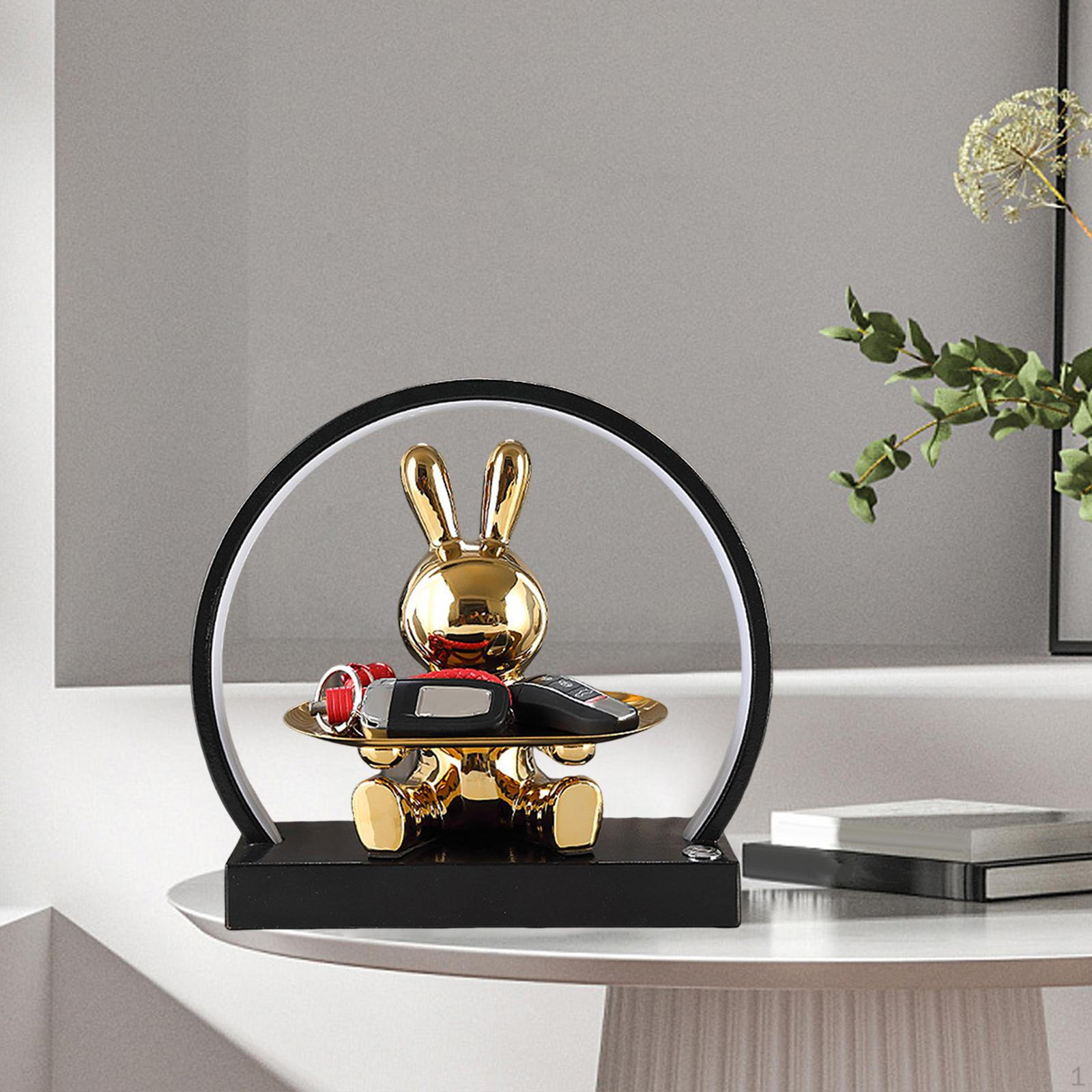 

Adorable Ceramic Bunny Sculpture Jewelry Tray - Elegant Home Decor for Special Occasions USB