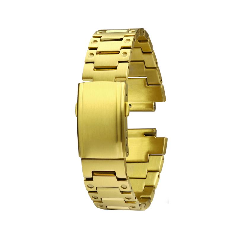 

Stainless Steel Watchband forCasio Gshock GW-M5610 DW5600 GW-5000 G-5600 GA2100 GM5600 GM2100 Watch Band Solid Steel Strap DW5600 Series золотой