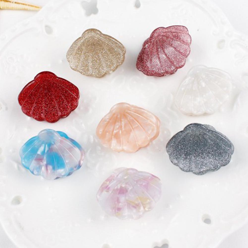 Buy Geometric Shell Shiny Acrylic Hair Claw Shell Small Hairpin Grip ...