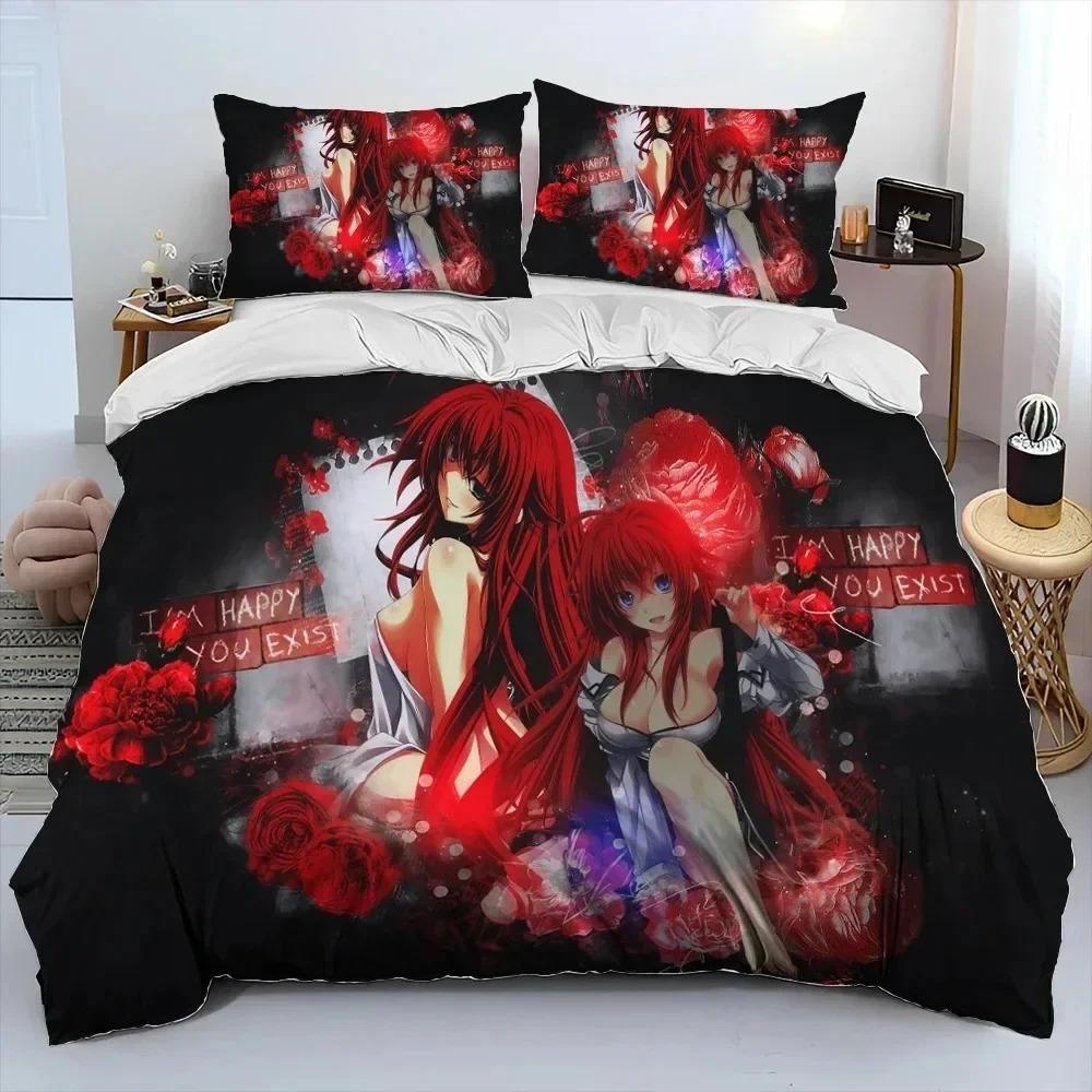 Comforter Sexy Girl High School Dxd Anime Comforter Bedding Set Bed Set King Queen Size Bedding Set Kid