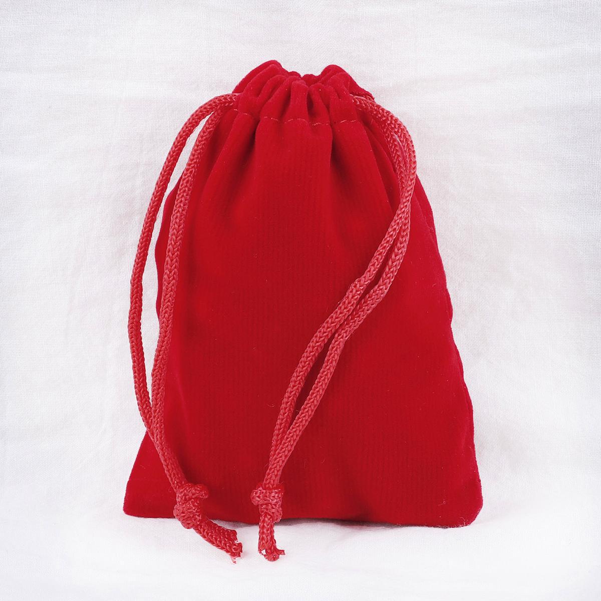 

10 бархатных мешочков для хранения ювелирных изделий 7x9cm красный