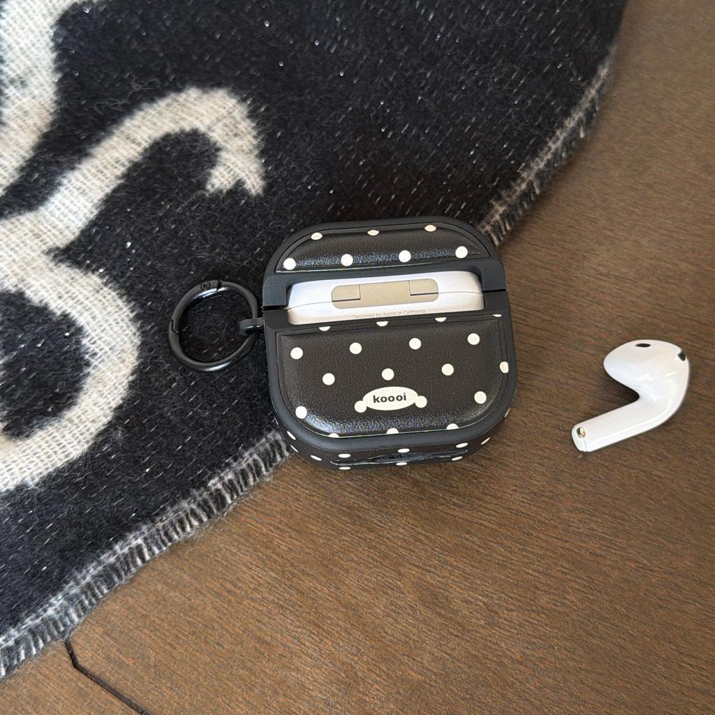 Retro Niche Black and White Polka Dots for AirPods Pro1 Generation 1 Generation 1 Generation 1 Generation Bluetooth Headset Case