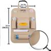 Pu Leather Car Seat Back Organizer and Phone Holder Universal