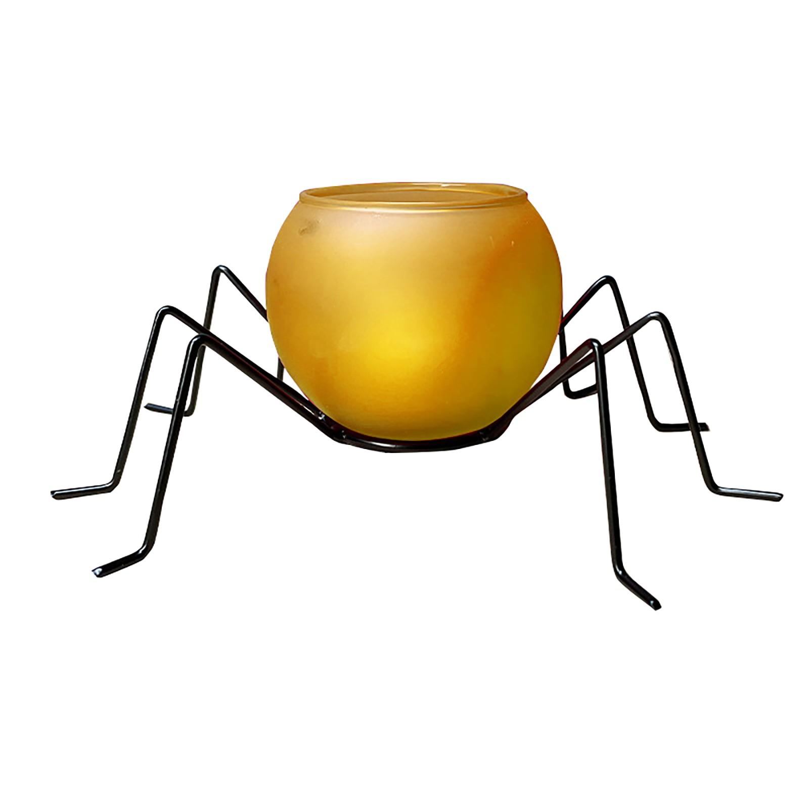 

Милый цвет паука круглый подсвечник Хэллоуин украшение подсвечник жёлтый
