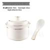 Keramik-Schmortopf mit Deckel, goldrandig, für den gewerblichen Gebrauch: Ideal für Vogelnestersuppe, gedämpfte Desserts und Eier.
