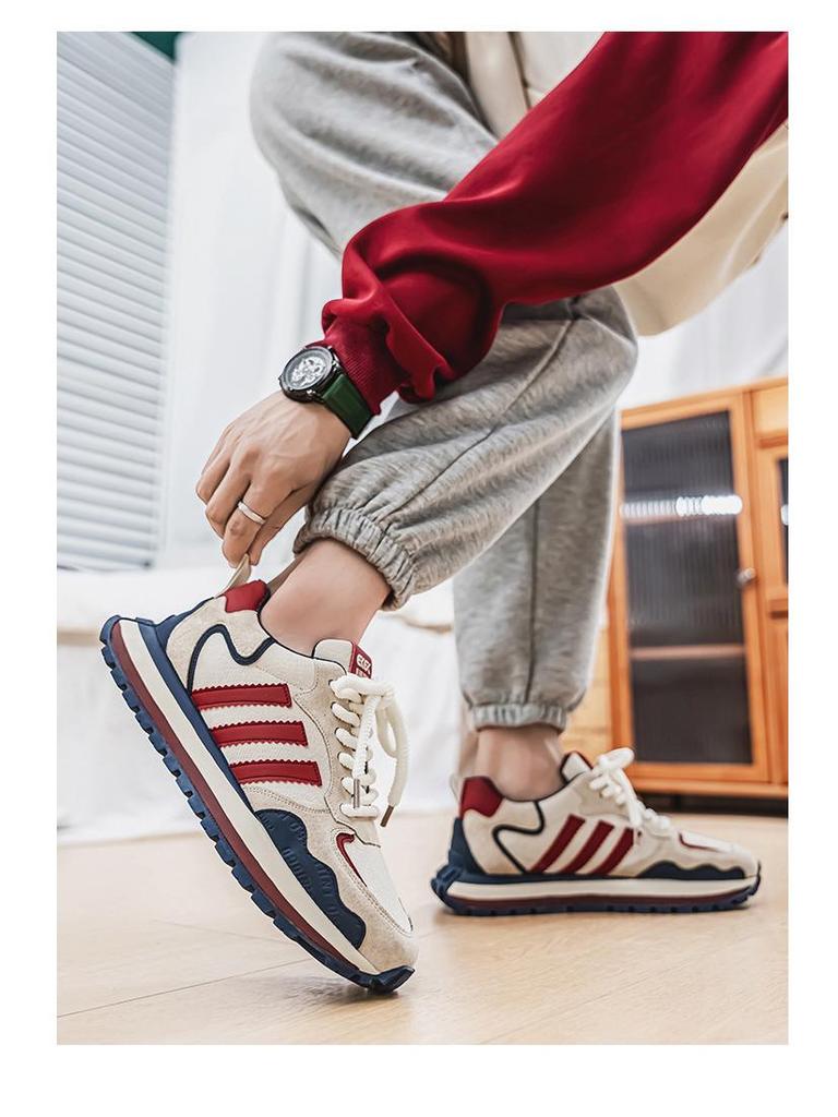 2025 Men's Trendy Lightweight Leather Dad Shoes – Versatile Casual Sports Footwear