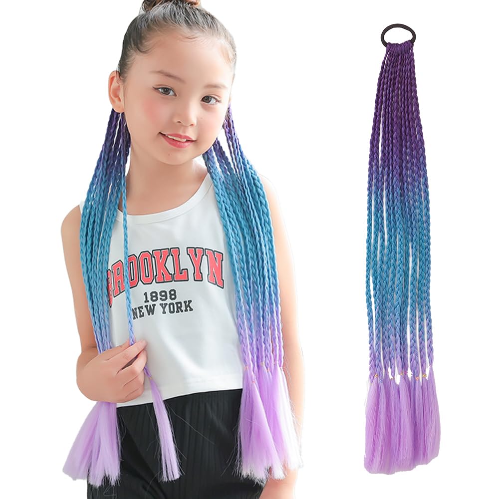 

Парик Blaze с эластичными косичками Point wgt815 Blue Gradient wgt815C18 [AQUADOLL] C18.Purple