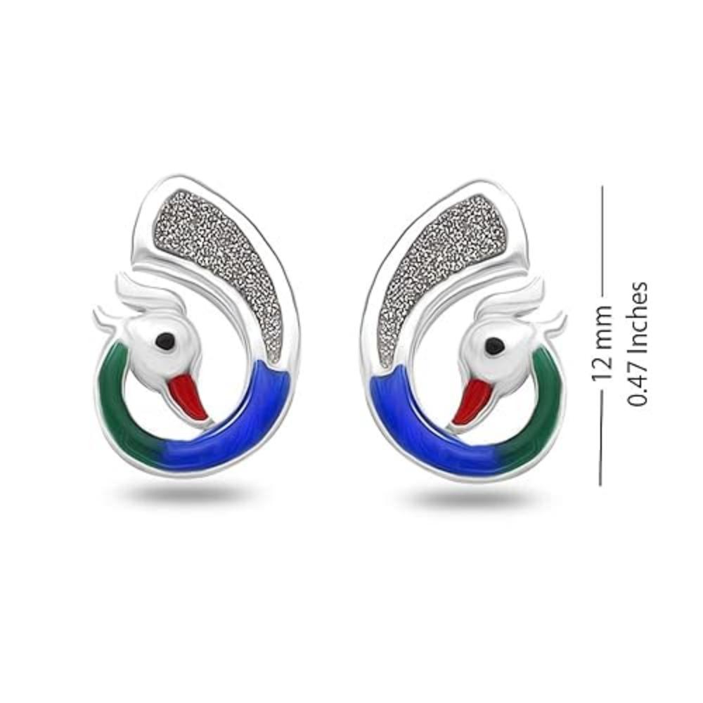 Moments 925 Sterling Silver BIS Hallmarked Small Stud Earrings for Women and Girls