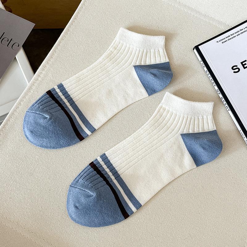 Men Spring and Summer Thin New Matching Color Leisure All Kinds of Anti Odor Absorption Sweat Socks