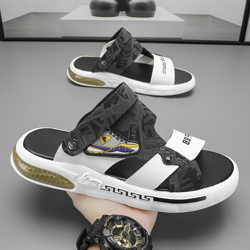 

Fashion CYYTL Mens Summer Slippers Casual Shoes Beach Sandals Outdoor Slides Leather Walking Comfort Fashion Lightweight Luxury Designer 44