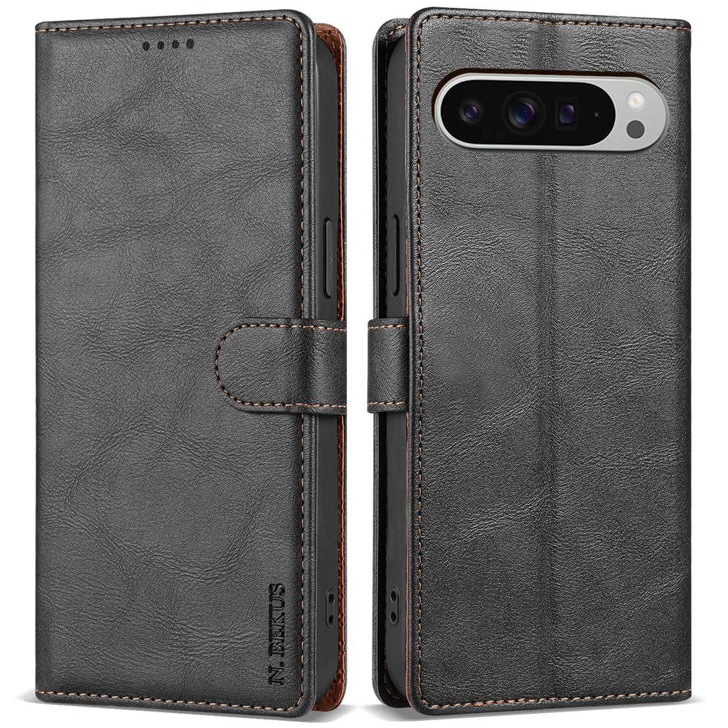 N.BEKUS CSJ-001 For Google Pixel 9 Pro XL Stand Case PU Leather Wallet Phone Cover