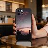 Romantic Couple Silhouettes Phone Case For iPhone 17,16,15,14,13,12,11 Plus,Pro Max,Soft Silicone Black Cover