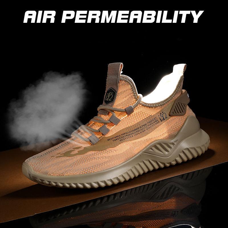 Men Sneakers Spring Summer Mesh Breathable Lace Up Men Shoes No-slip Casual Sports Running Shoes Men