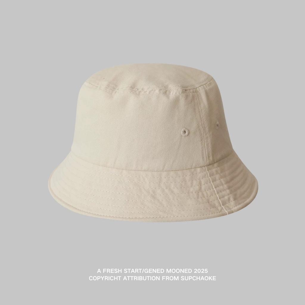 Large-size Fisherman's Hat for Men and Women, Solid Color, Oversized, Sun-protective, Plain Bucket Hat