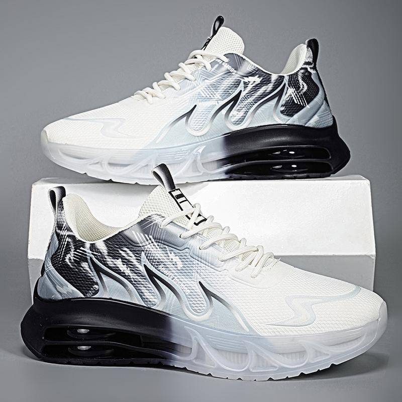 

Новые сетчатые мужские кроссовки для бега, уличная повседневная обувь для ходьбы, модная спортивная обувь, дышащие, удобные, тренировочные, теннисные кроссовки для мужчин 39 черный белый