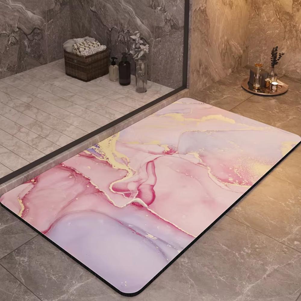 Tappetini per Bagno Antiscivolo Tappetino per Doccia e Vasca Lusso Super Assorbente Asciugatura Rapida Tappetino per Piedi Pavimento Tappeto per WC Zerbino Tappeto Lavabile