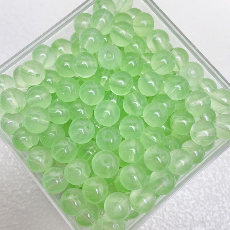 8mm Imitation Jade Glass Beads for DIY Jewelry Making, Straight Hole, Trendy Style, Loose Beads, Accessories.